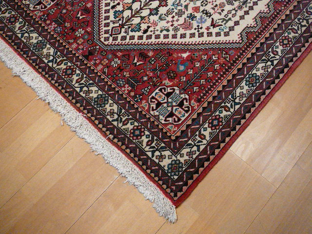 Abadeh rug hand knotted wool 5.1 x 3.3 ft / 155 x 100 cm
