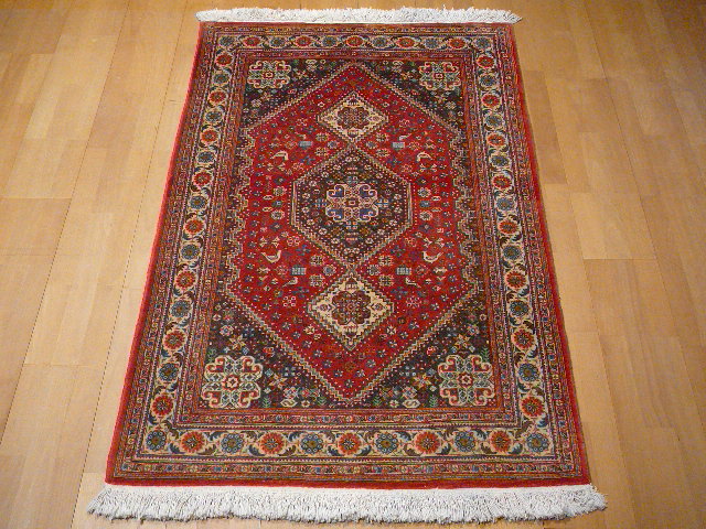 Abadeh rug hand knotted wool 4.8 x 3.2 ft / 147 x 98 cm