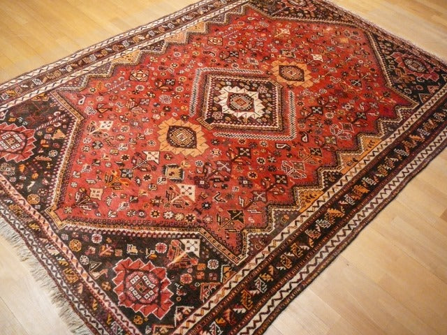 Gashgai rug 7.2 x 5.1 ft - 220 x 155 cm vintage Qashqai