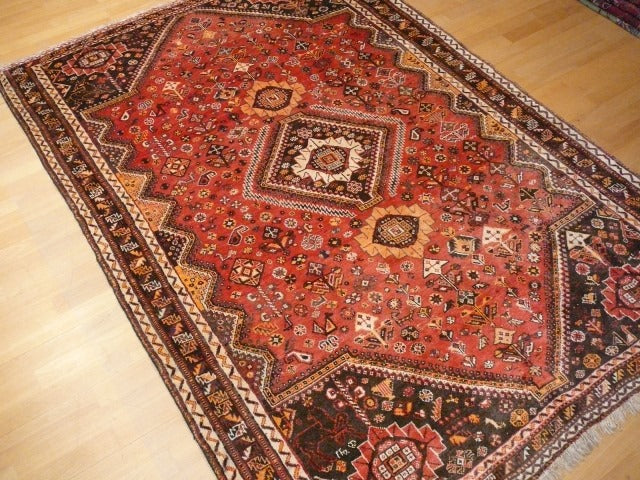 Gashgai rug 7.2 x 5.1 ft - 220 x 155 cm vintage Qashqai