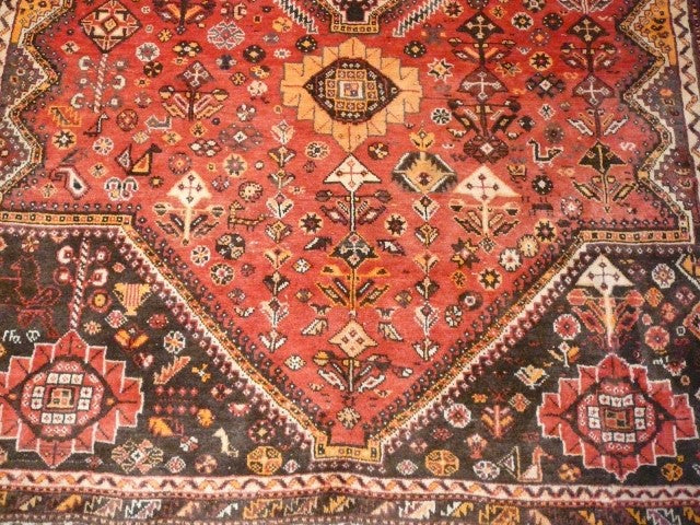 Gashgai rug 7.2 x 5.1 ft - 220 x 155 cm vintage Qashqai