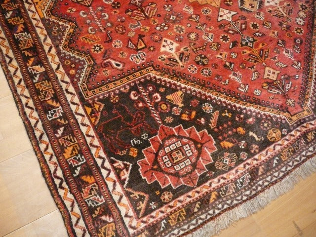 Gashgai rug 7.2 x 5.1 ft - 220 x 155 cm vintage Qashqai