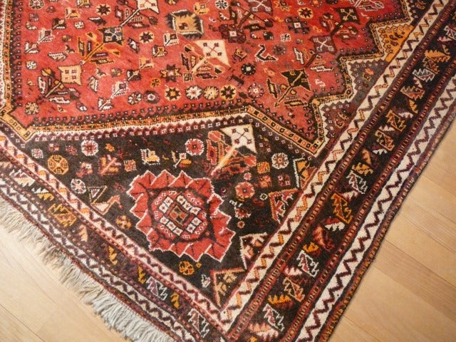 Gashgai rug 7.2 x 5.1 ft - 220 x 155 cm vintage Qashqai