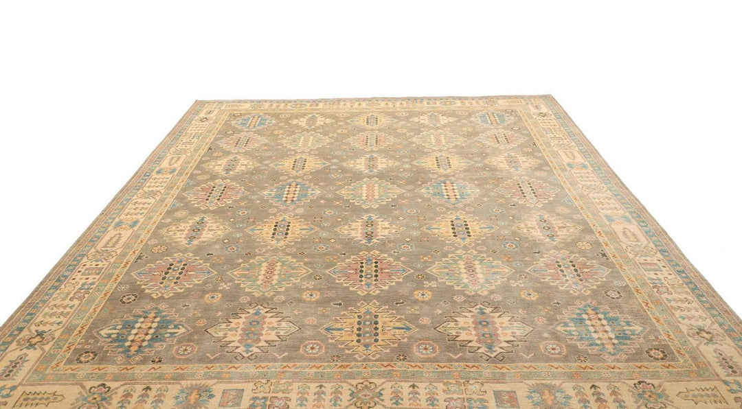 Kazak Rug 8x10 ft Hand-Knotted Carpet from Afghanistan Kazak Tapis Teppich 250x300 cm 12469837