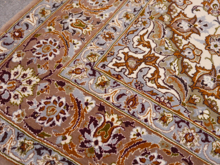 Discover the exquisite Isfahan Persian rug that exudes the highest Luxury through its masterful craftsmanship and noble materials.  Living or dining room, bedroom. 14427