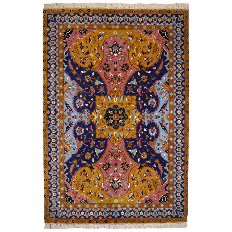 Rug with Petag Tabriz Design 6 x 4 ft hand-knotted