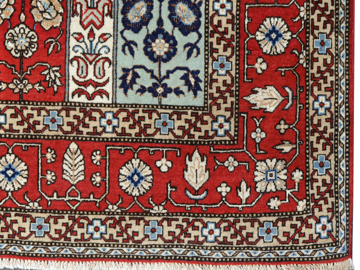 Qum wool and silk rug