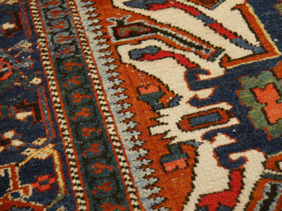 Antique Heriz Rug  Kazak Cherlabend Design Rug from Karaja