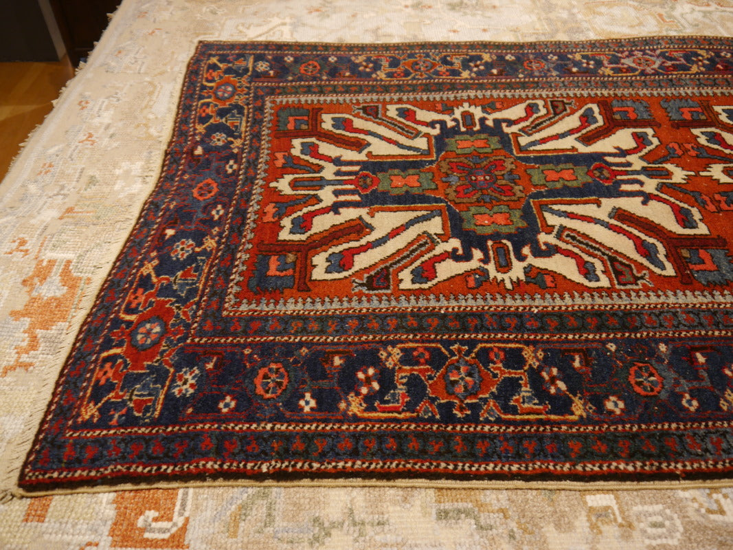 Antique Heriz Rug  Kazak Cherlabend Design Rug from Karaja
