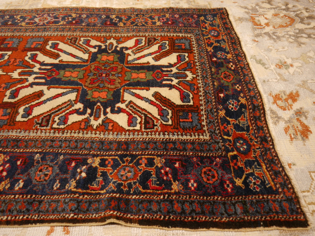 Antique Heriz Rug  Kazak Cherlabend Design Rug from Karaja
