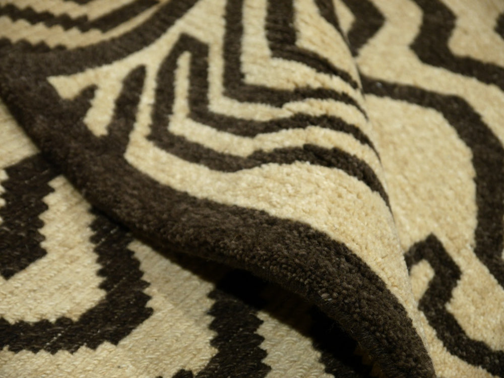15696 Tibetan Tiger Rug 6 x 3 ft beige brown