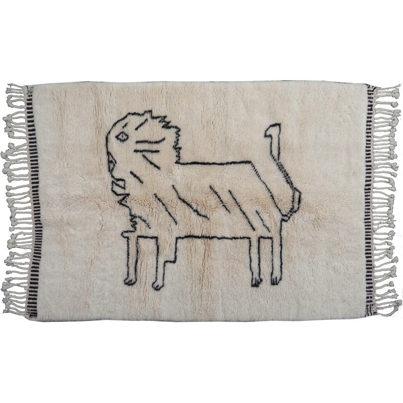 15821 Beni Ourain Mirt Lion rug 6.3 x 4.0 ft / 187 x 122 cm