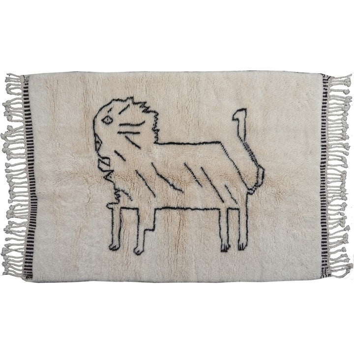 15821 Beni Ourain Mirt Lion rug 6.3 x 4.0 ft / 187 x 122 cm