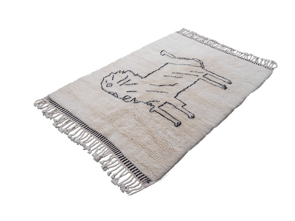 15821 Beni Ourain Mirt Lion rug 6.3 x 4.0 ft / 187 x 122 cm