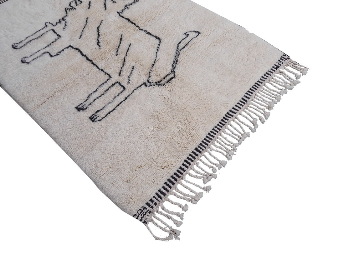 15821 Beni Ourain Mirt Lion rug 6.3 x 4.0 ft / 187 x 122 cm