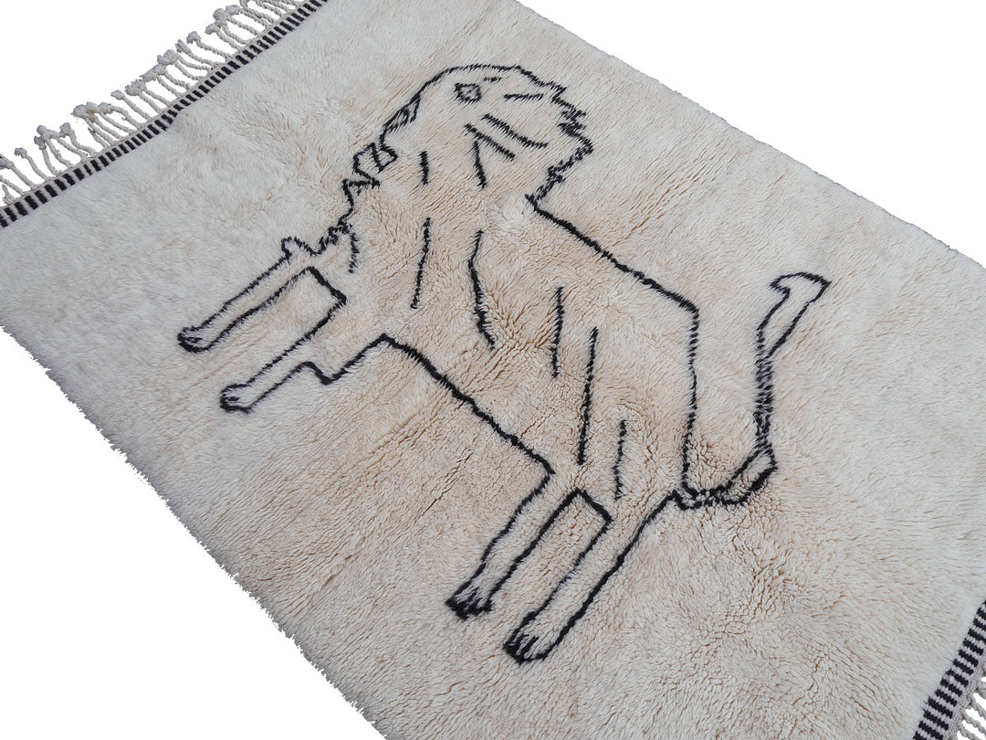 Beni Ourain Mirt Lion rug 6.3 x 4.0 ft / 187 x 122 cm