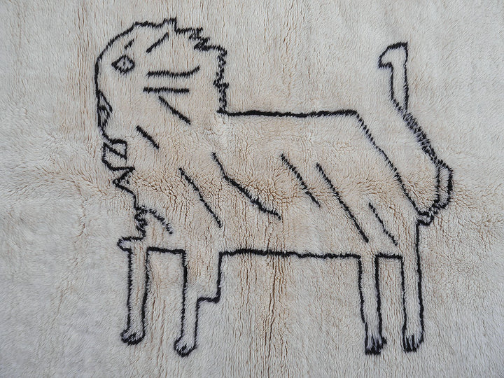 Beni Ourain Mirt Lion rug 6.3 x 4.0 ft / 187 x 122 cm