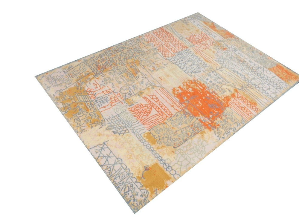 Designer Rug after Paul Klee Florentinische Villenviertel The painting from which the design of this rug originates was named "Florentinische Villenviertel" (translates Florentine Villas Quarter) and it was painted 1926 by Paul Klee (1879-1940) - in the high time of Art Deco.