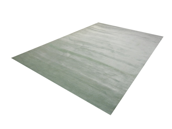Light Green Perfect Plains Rug Ice Water hand-knotted Bamboo Silk