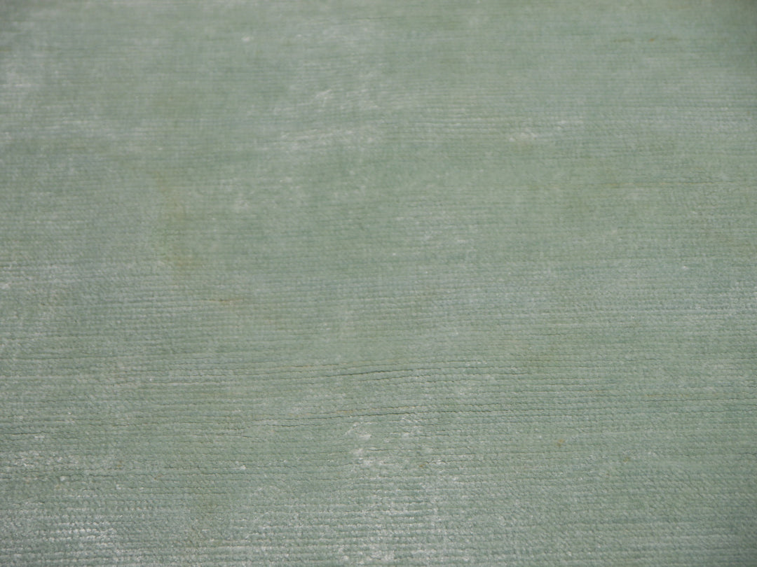 Light Green Perfect Plains Rug Ice Water hand-knotted Bamboo Silk