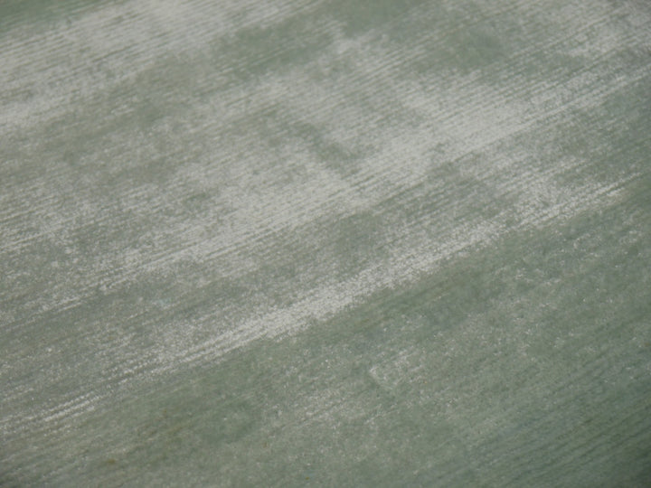 Light Green Perfect Plains Rug Ice Water hand-knotted Bamboo Silk