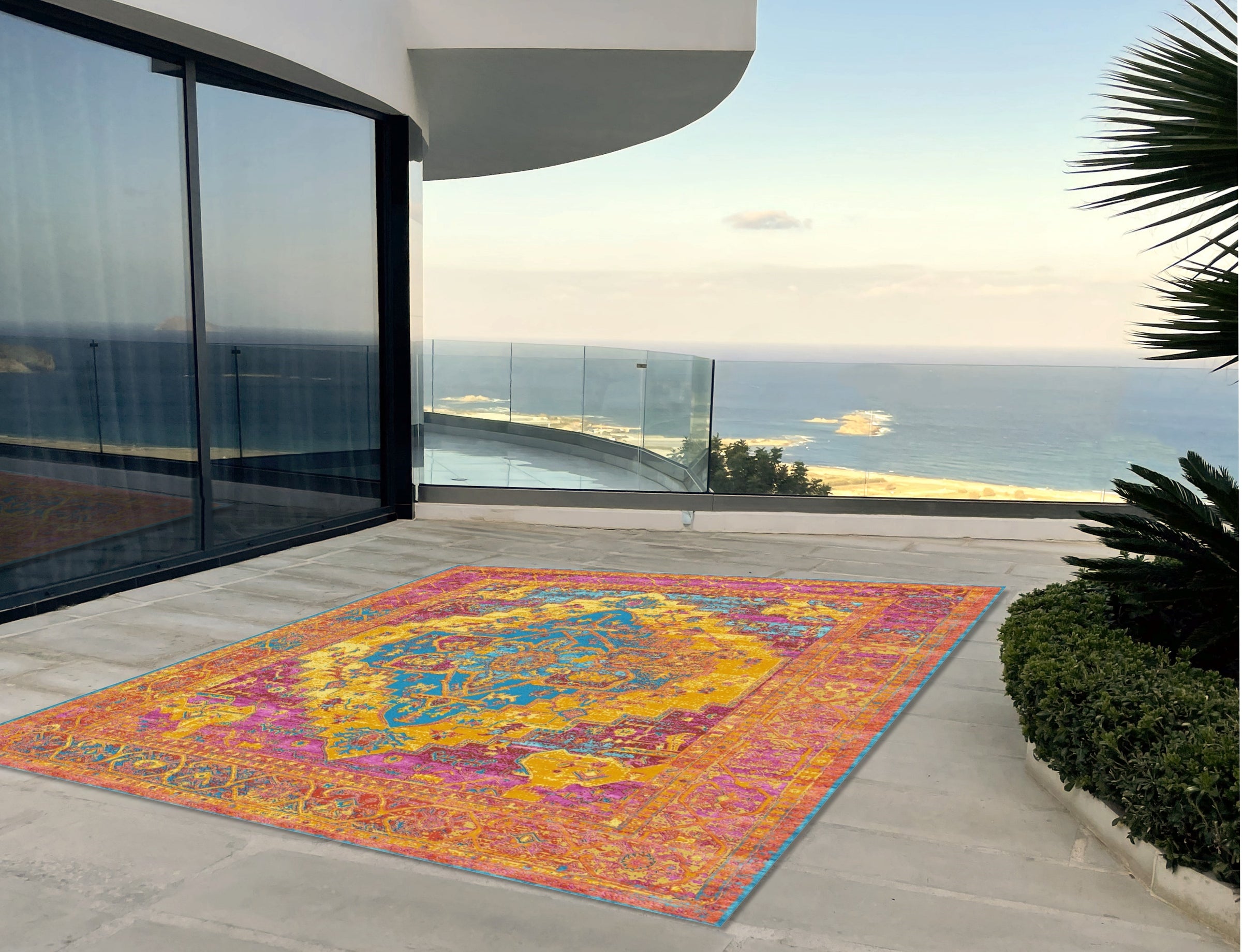15975 Superior Luxury Rug Heriz, Contemporary Rug in Silk by Djoharian Design
