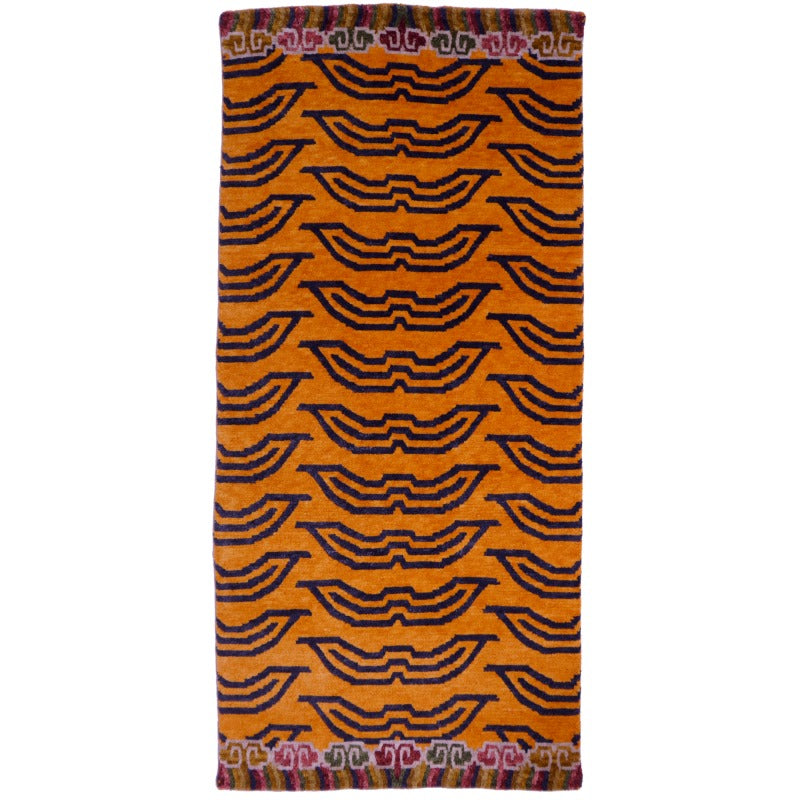 16076 Tibetan Tiger Rug 6 x 3 ft hand knotted - Djoharian Design