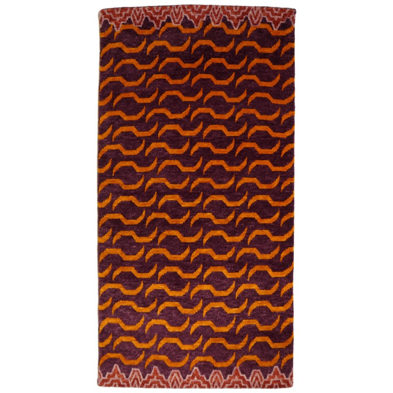 16081 Tibetan Tiger Rug 6 x 3 ft hand knotted - Djoharian Design