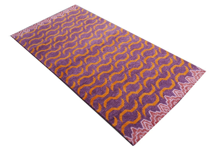 Tapis Tigre Tibétain 180 x 90 noué à la main - Djoharian Design 16202