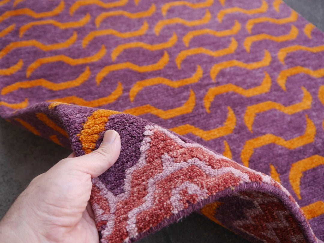 Tapis Tigre Tibétain 180 x 90 noué à la main - Djoharian Design 16202