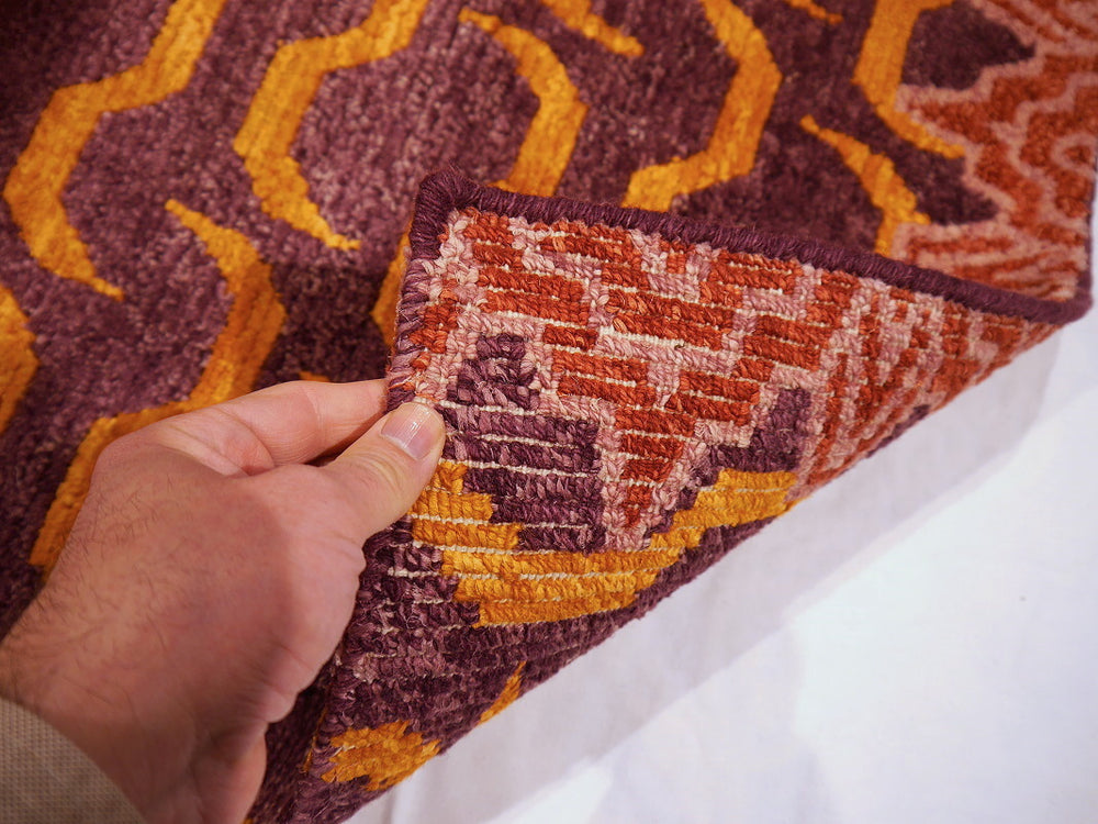 Tibetan Tiger Rug 6 x 3 ft hand-knotted Exclusive Tibetan Tiger rug, hand-knotted silk and wool.