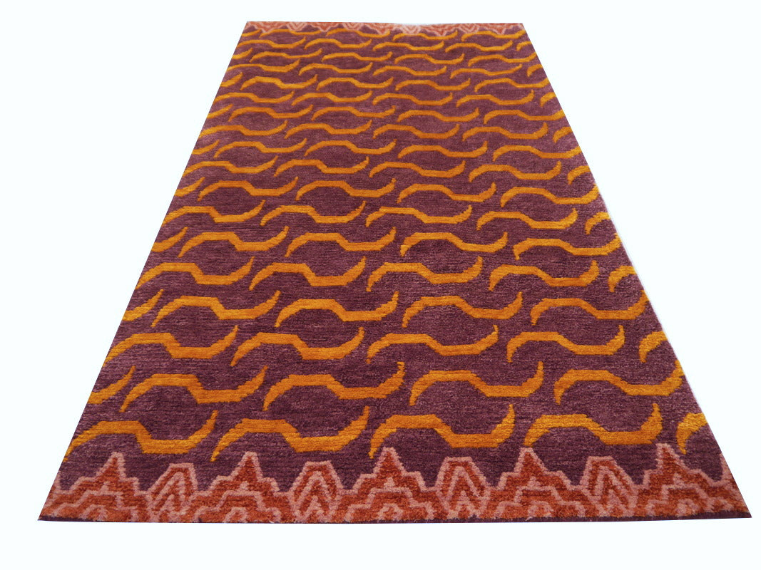 Tibetan Tiger Rug 6 x 3 ft hand-knotted Exclusive Tibetan Tiger rug, hand-knotted silk and wool.