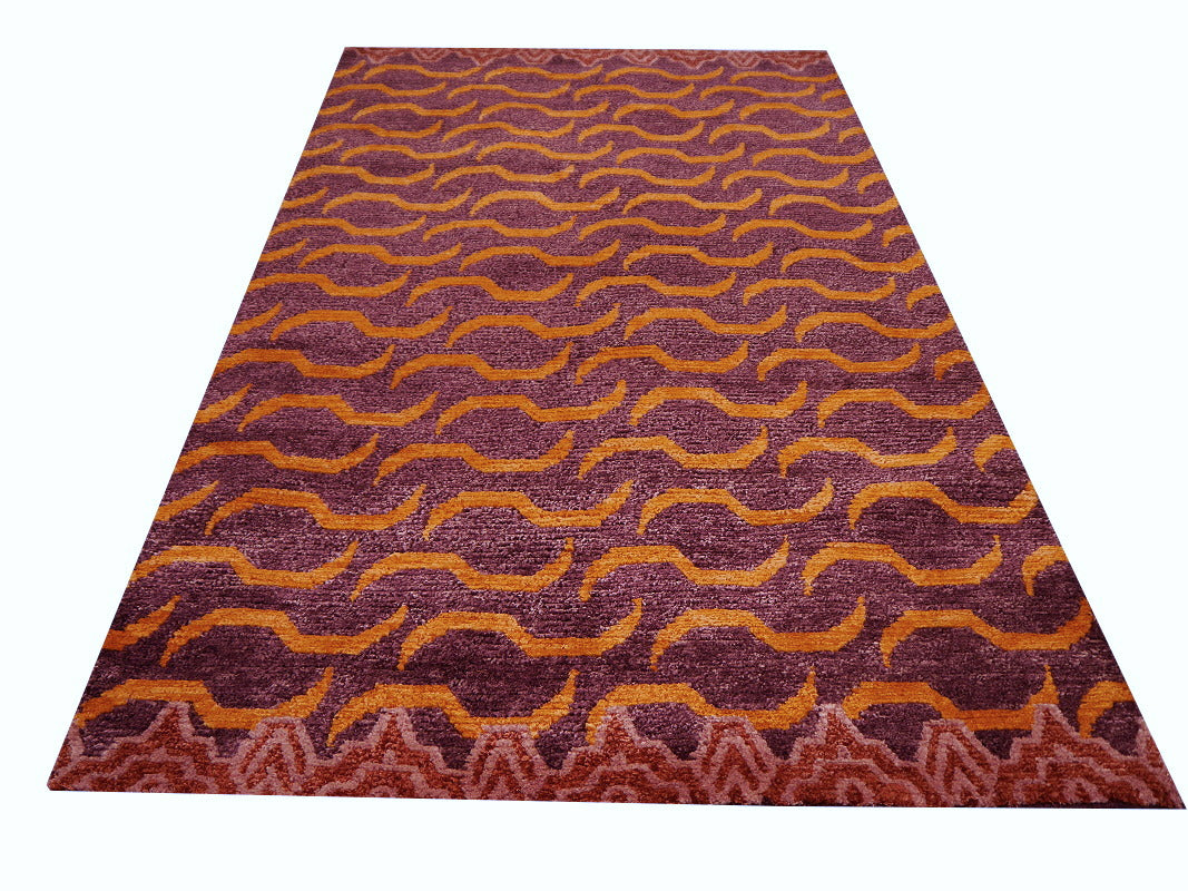 Tibetan Tiger Rug 6 x 3 ft hand-knotted Exclusive Tibetan Tiger rug, hand-knotted silk and wool.
