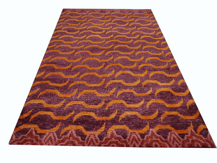 Tibetan Tiger Rug 6 x 3 ft hand-knotted Exclusive Tibetan Tiger rug, hand-knotted silk and wool.