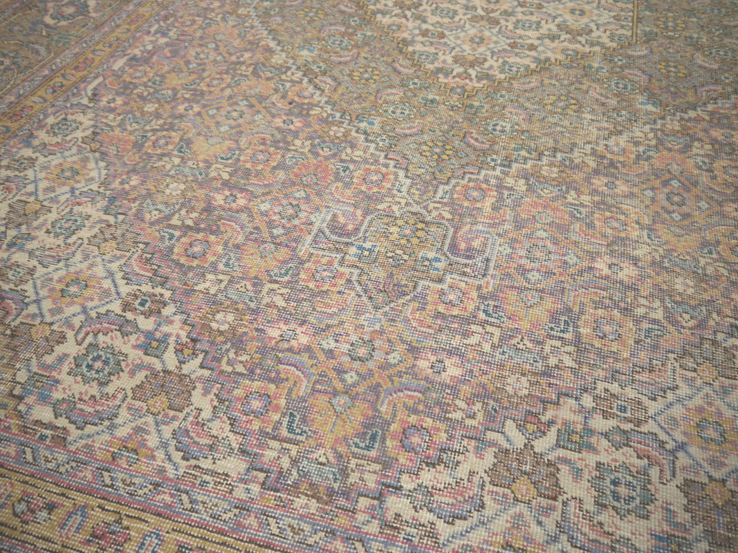 11’5 x 8’2 Classic Vintage Rug Muted Red Beige, Red, Green & Brown