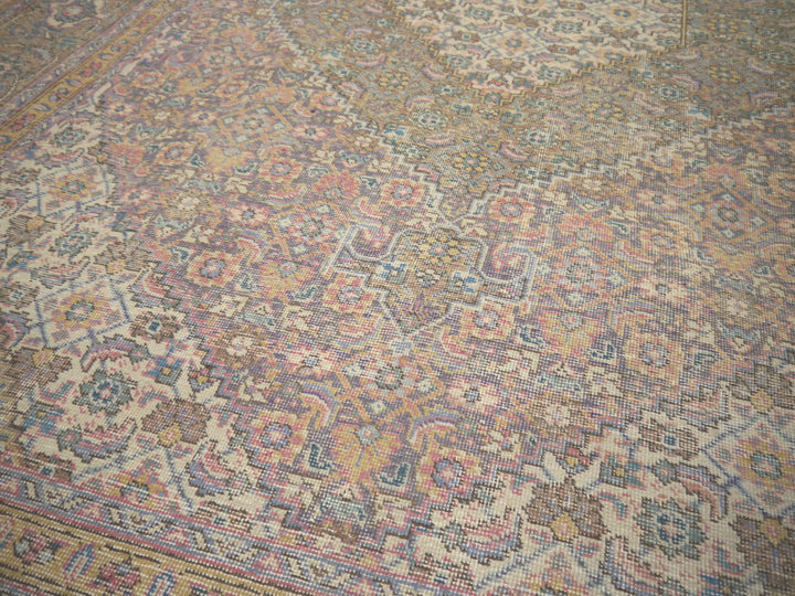 11’5 x 8’2 Classic Vintage Rug Muted Red Beige, Red, Green & Brown