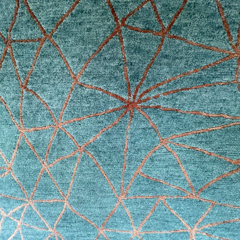 Makalu Design Rug Domus 6 x 4 ft MD 393 VEG LS for living room, dining room, bedroom - 180 x 120 cm Hand-knotted designer rug - our luxury quality rugs are not tufted or hand loomed. They are all hand knotted with finest materials.
