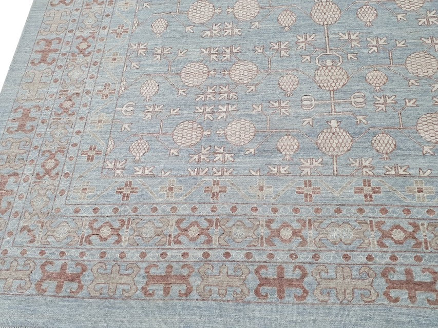 16400 Khotan Samarkand rug 11.3 x 9.0 ft grey beige