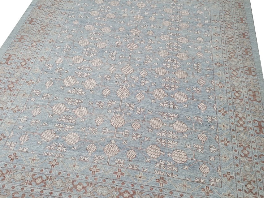 16400 Khotan Samarkand rug 11.3 x 9.0 ft grey beige