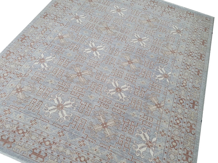 Khotan Samarkand rug 11.5 x 8.9 ft wool hand-knotted