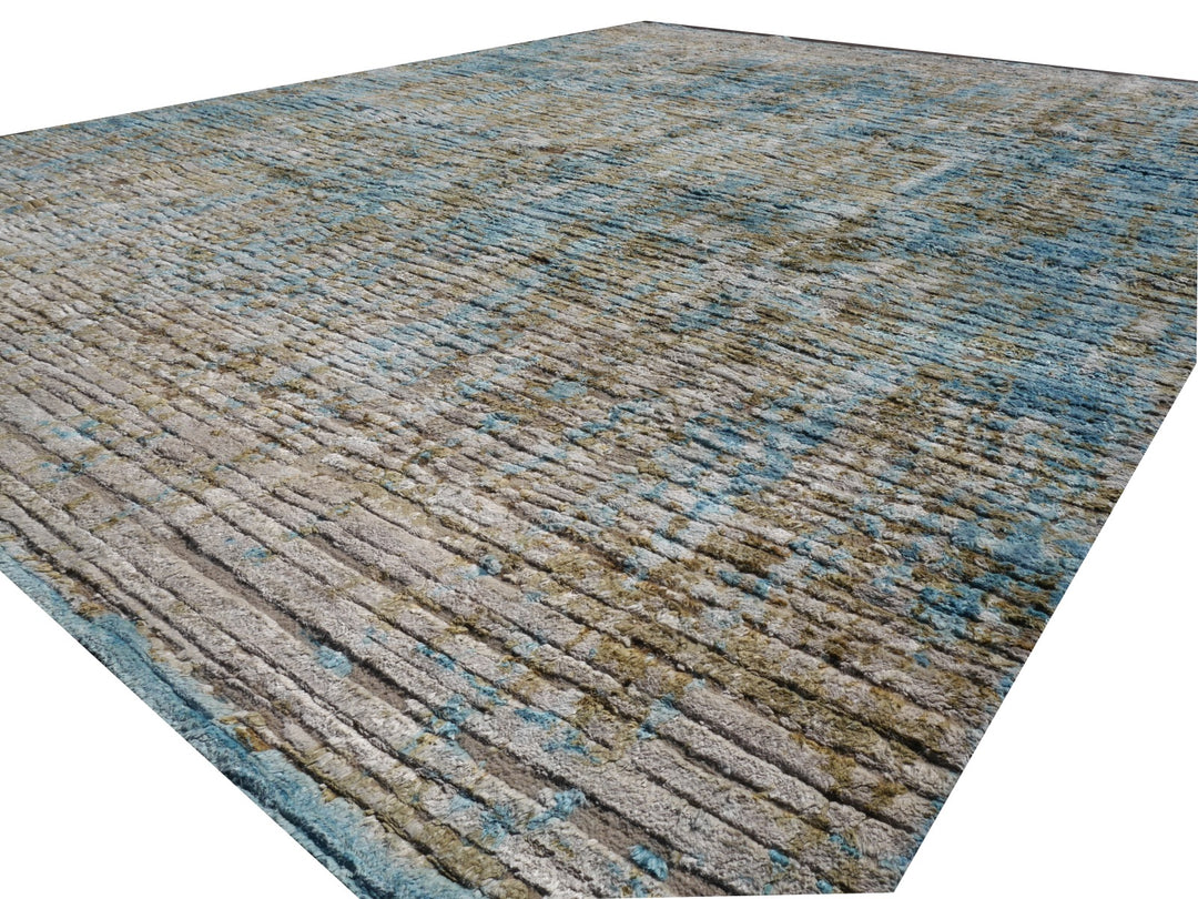 15512 Modern Designer Rug Ocean Silk hand knotted