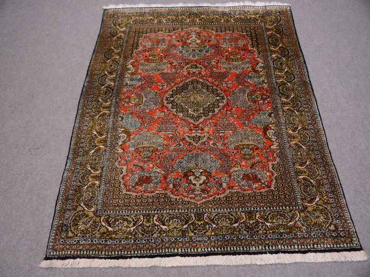 Qum Silk rug Persian Ghom Carpet hand-knotted 14780 Teppich Seide  Tapis soie