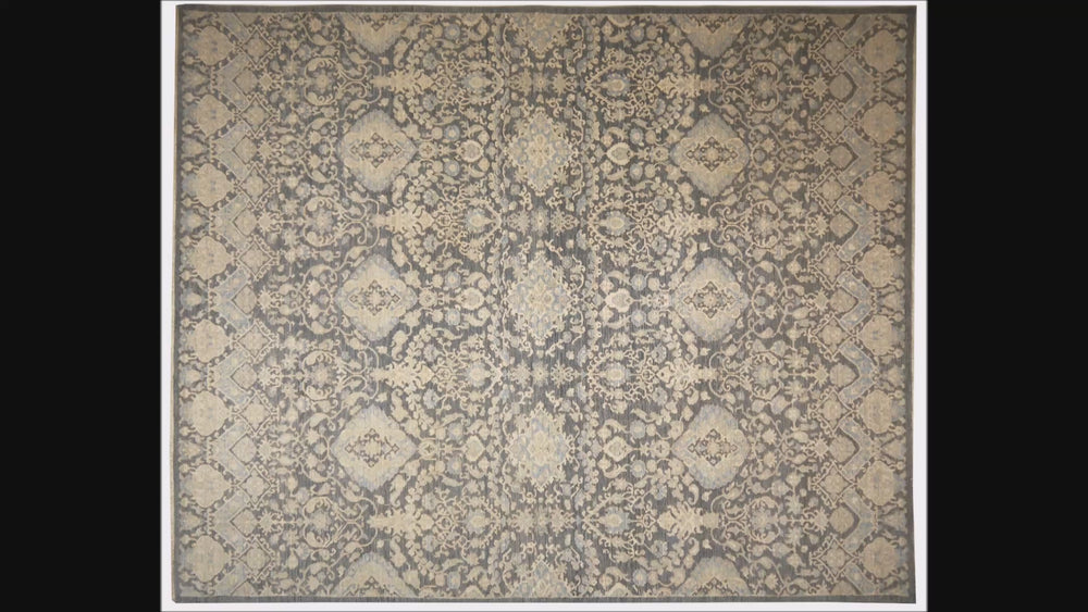 Ariana 8x10 Khotan Design Rug 8 x 10 ft Ziegler Charcoal Grey Beige| tapis ariana 250x300 | Ariana Teppich 300 x 250 cm | Ziegler Teppich fein 15558