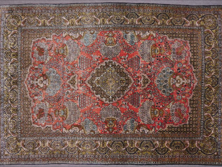 Qum Silk rug Persian Ghom Carpet hand-knotted 14780 Teppich Seide  Tapis soie