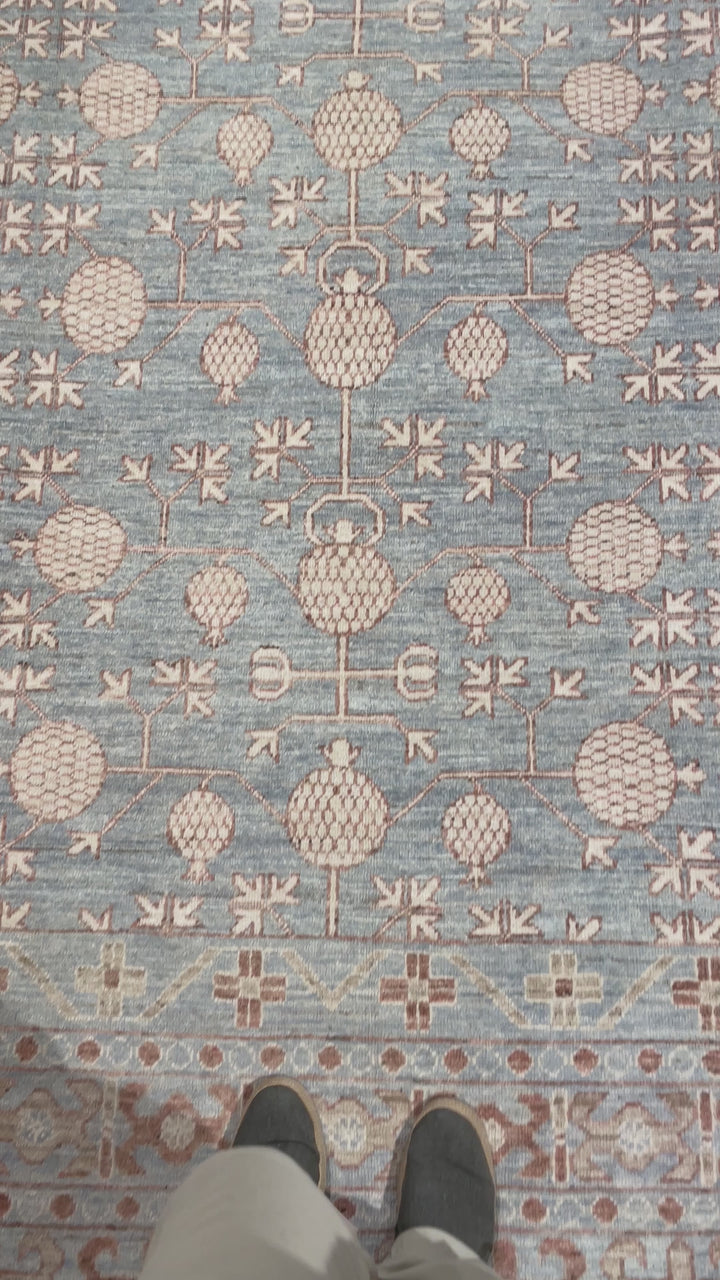16400 Khotan Samarkand rug 11.3 x 9.0 ft grey beige