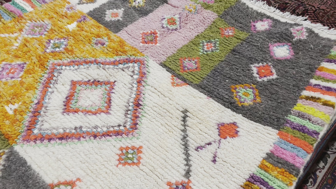 Tapis berbère Azilal Maroc 225 x 135 cmTapis marocain 16112