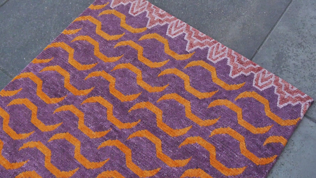 Tapis Tigre Tibétain 180 x 90 noué à la main - Djoharian Design 16202