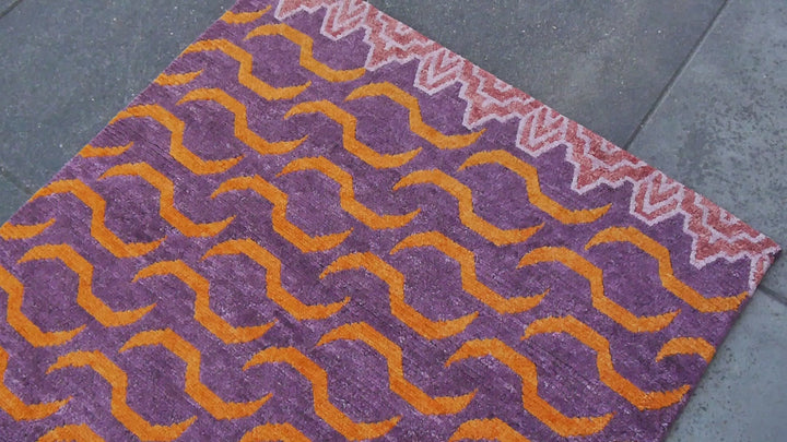 Tapis Tigre Tibétain 180 x 90 noué à la main - Djoharian Design 16202