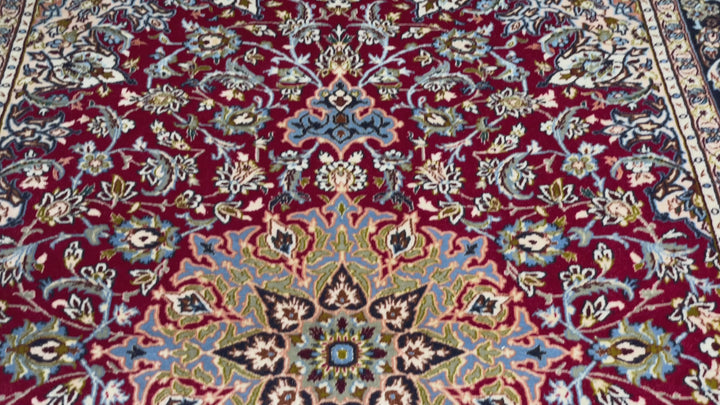 Isfahan rug hand-knotted super fine 5.4 x 3.7 ft 14416