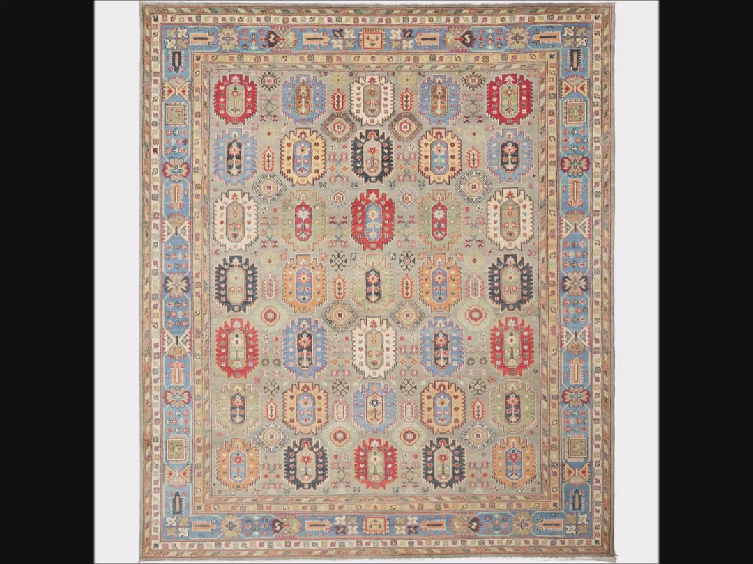 Kazak Rug 8x10 ft Hand-Knotted Carpet from Afghanistan 12470056 for living room or dining room.
Afghan Kazak Teppich 250 x 300 cm für Esszimmer oder Wohnzimmer. Tapis afghan Kazak 250 x 300 cm pour salle à manger ou salon.